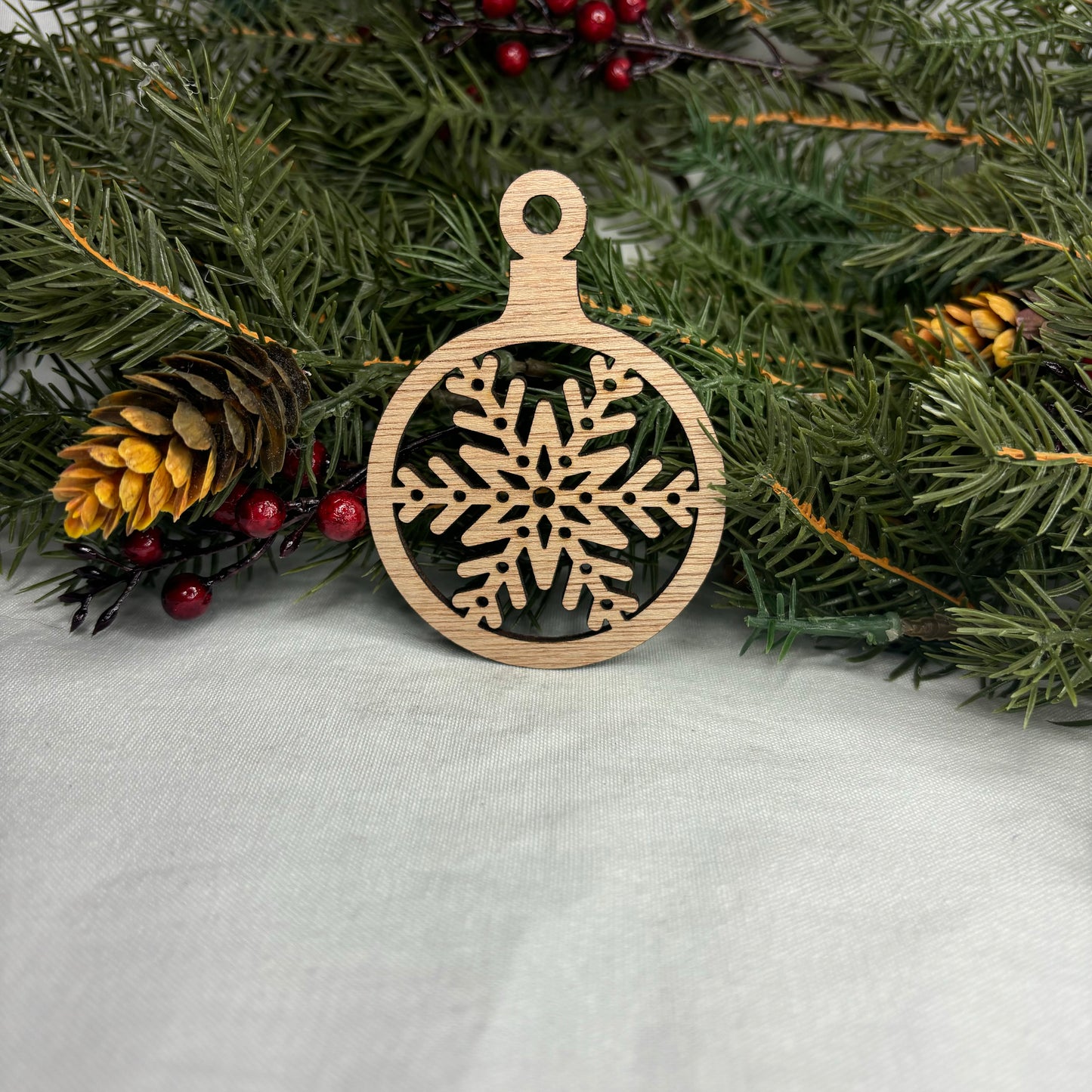 Snowflake Bulb Tree Ornament