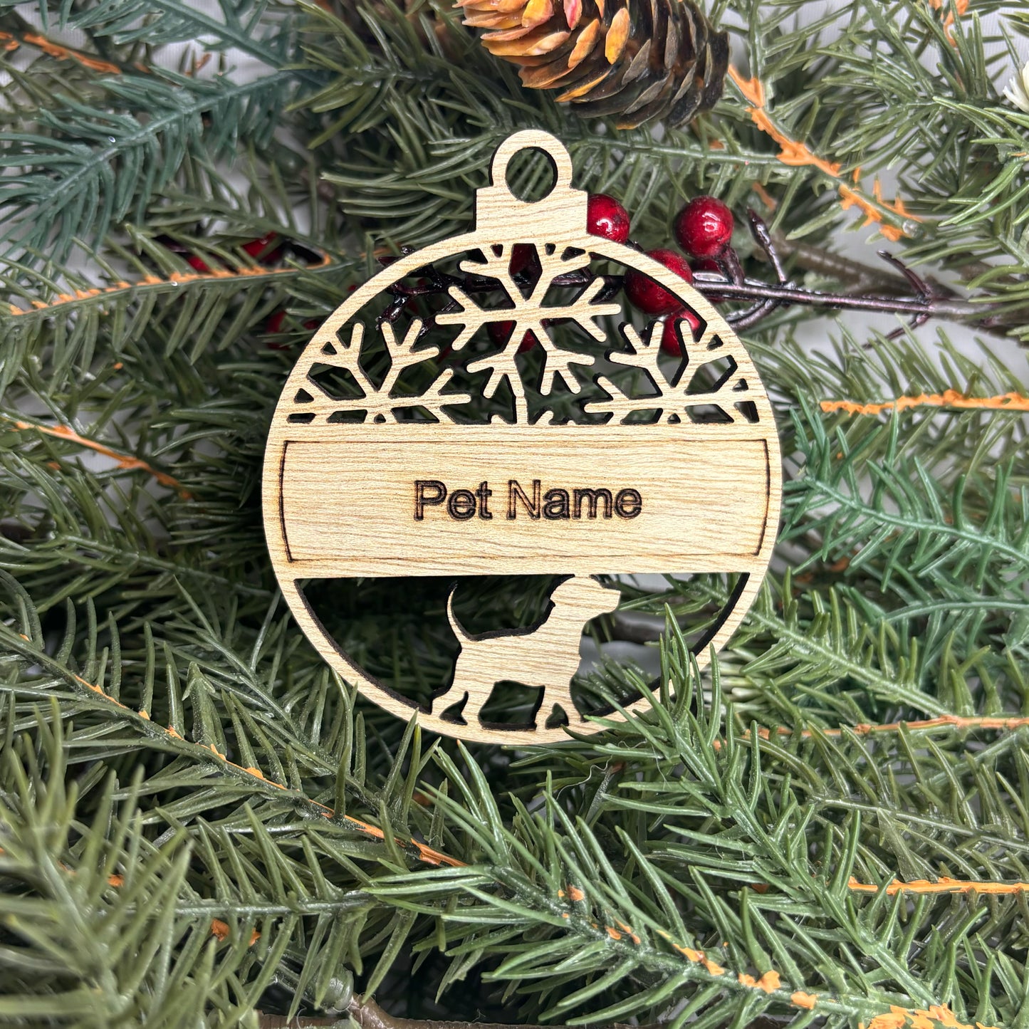 Custom Name Dog Ornament