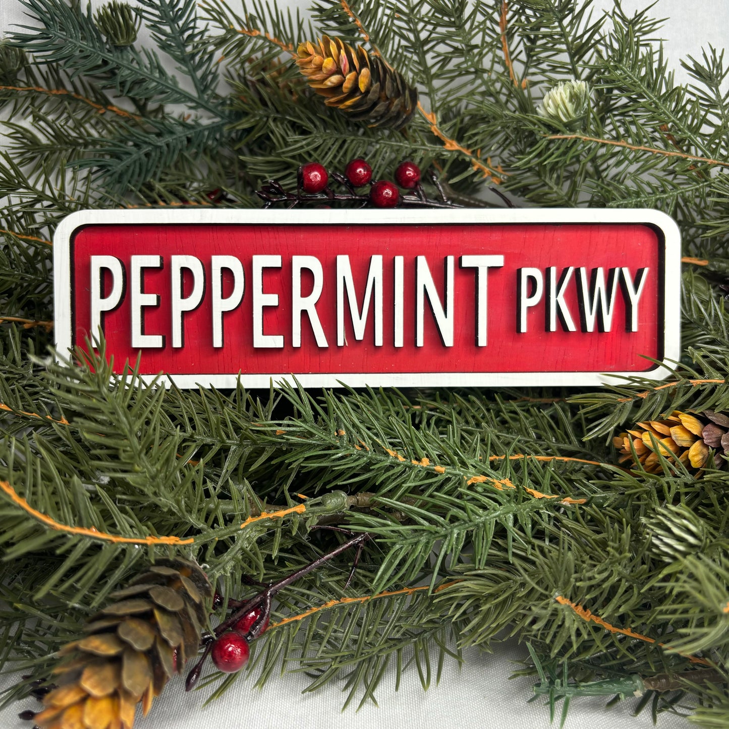Peppermint Mini Wood Sign