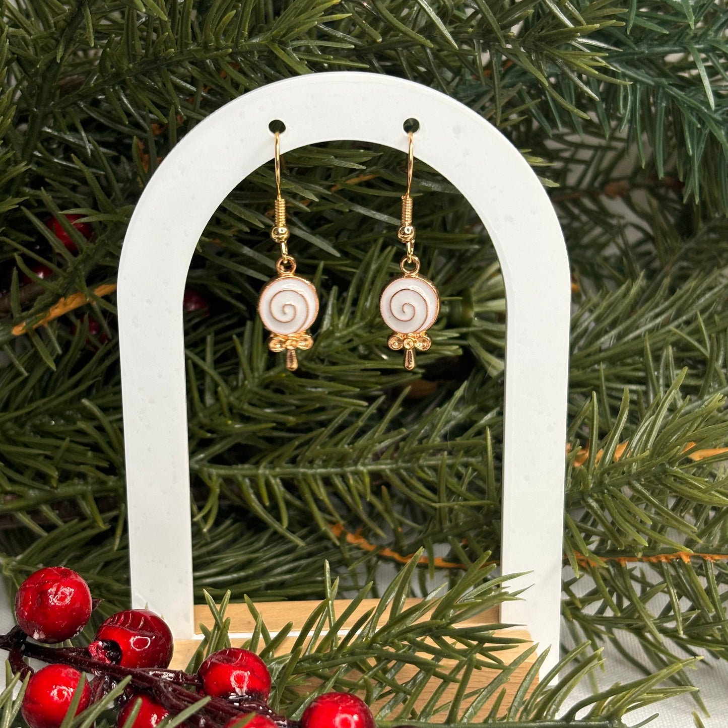 White Lollipop Earrings