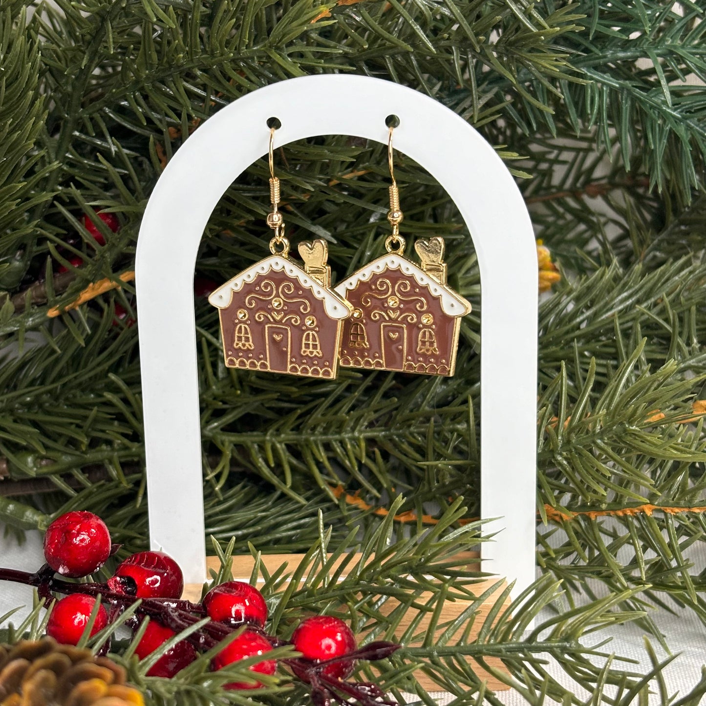 Gingerbread House Earrings
