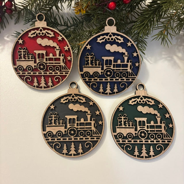 Train Layered Ornament