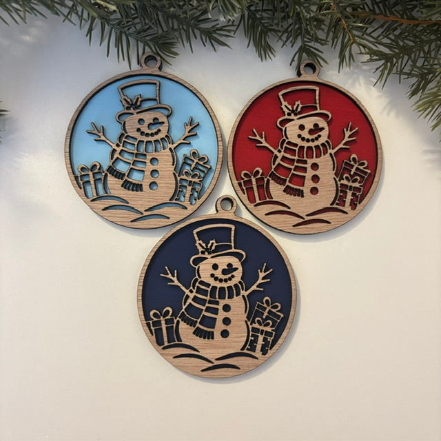 Snowman Layered Ornament