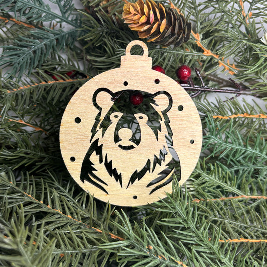 Round Bear Tree Ornament