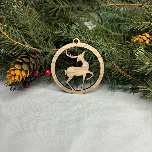 Round Deer Tree Ornament