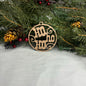 Round HO-HO-HO Tree Ornament