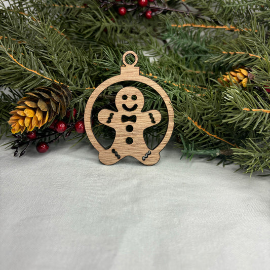 Round Gingerbread Tree Ornament