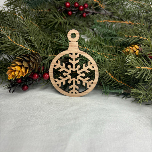 Snowflake Bulb Tree Ornament
