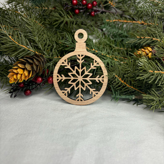 Snowflake Bulb Tree Ornament