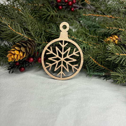Snowflake Bulb Tree Ornament