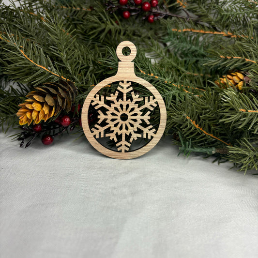 Snowflake Bulb Tree Ornament