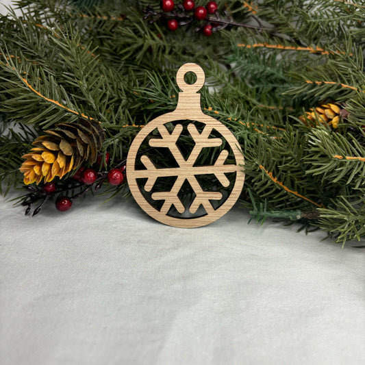Snowflake Bulb Tree Ornament
