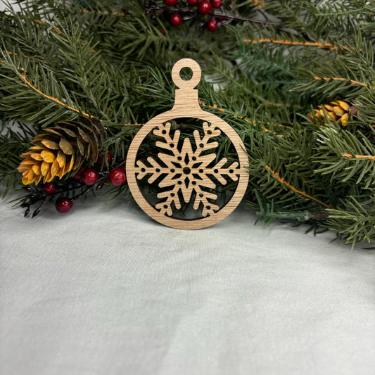 Snowflake Bulb Tree Ornament