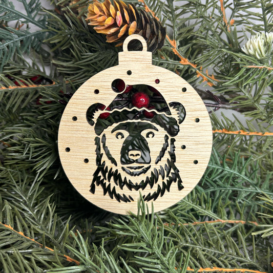 Round Bear Tree Ornament