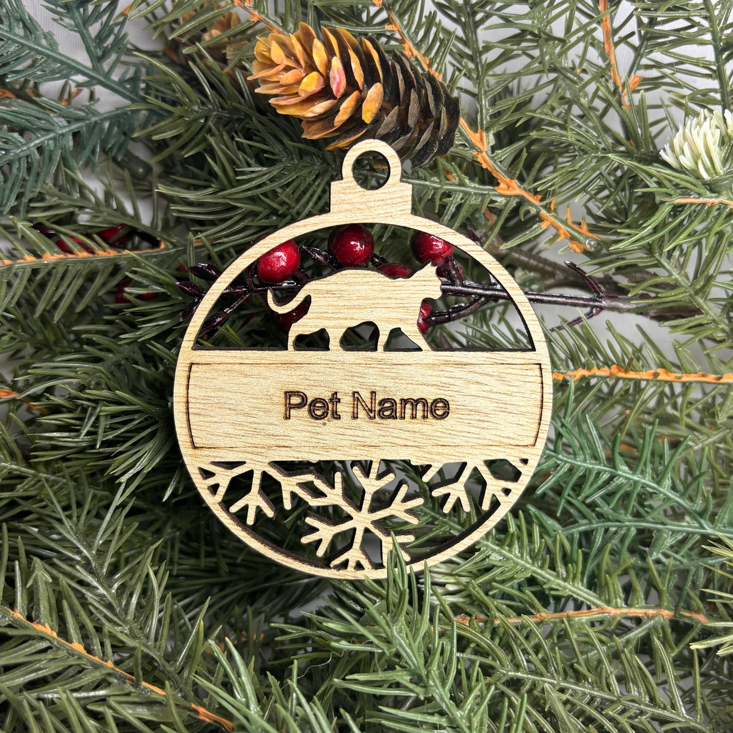 Custom Name Cat Ornament