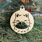 Round Cat Tree Ornament