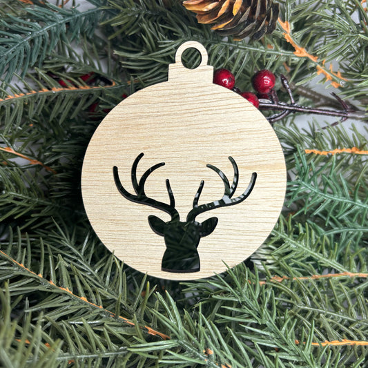 Round Deer Tree Ornament