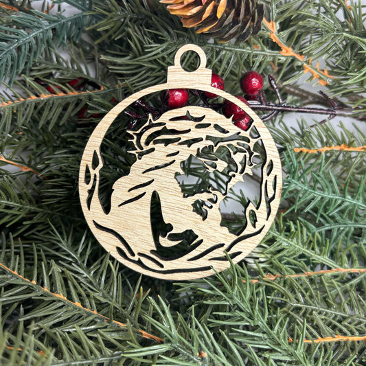 Round Jesus Tree Ornament