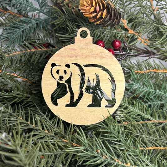 Round Bear Tree Ornament