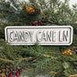 Pink Candy Cane Mini Wood Sign