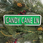 Green Candy Cane Mini Wood Sign
