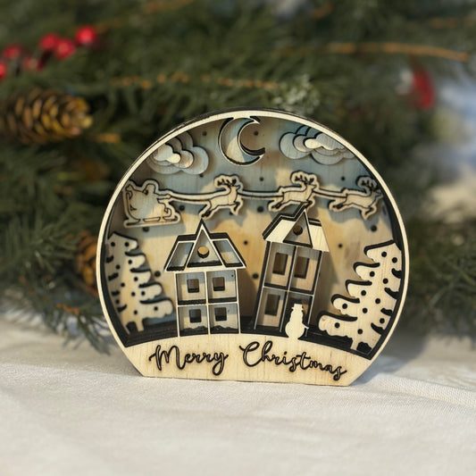 Santa Globe Shelf Sitter