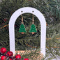 Green Tree Earrings