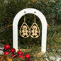 Gingerbread Wood Loop Earrings