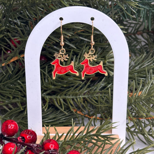 Red Deer Earrings