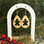 Gingerbread Silhouette Wood Drop Earrings