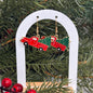 Red Christmas Truck Earrings