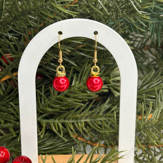 Red Dangle Earrings