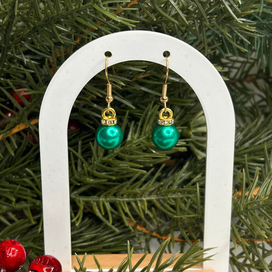 Green Dangle Earrings