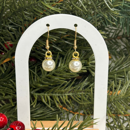White Dangle Earrings