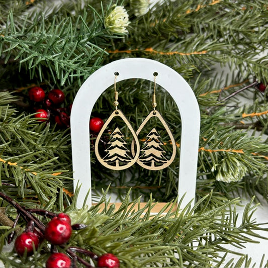 Tree Wood Earrings