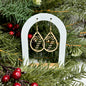 Candy Cane Wood Earrings