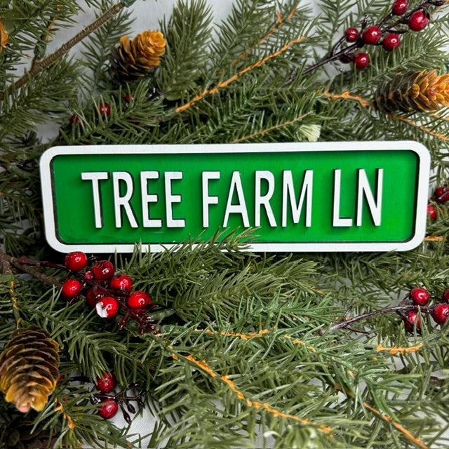 Green Tree Farm Mini Wood Sign